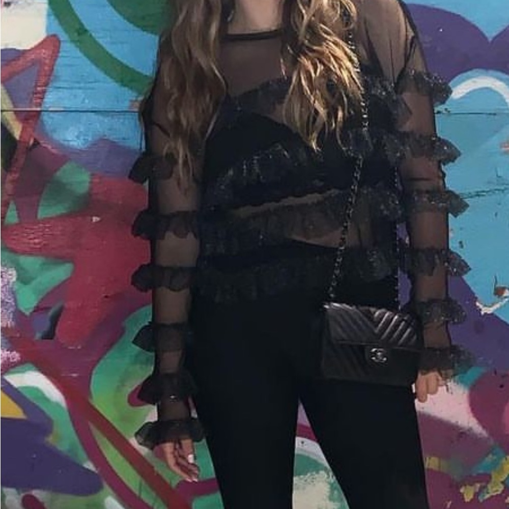 Sheer Zara top medium